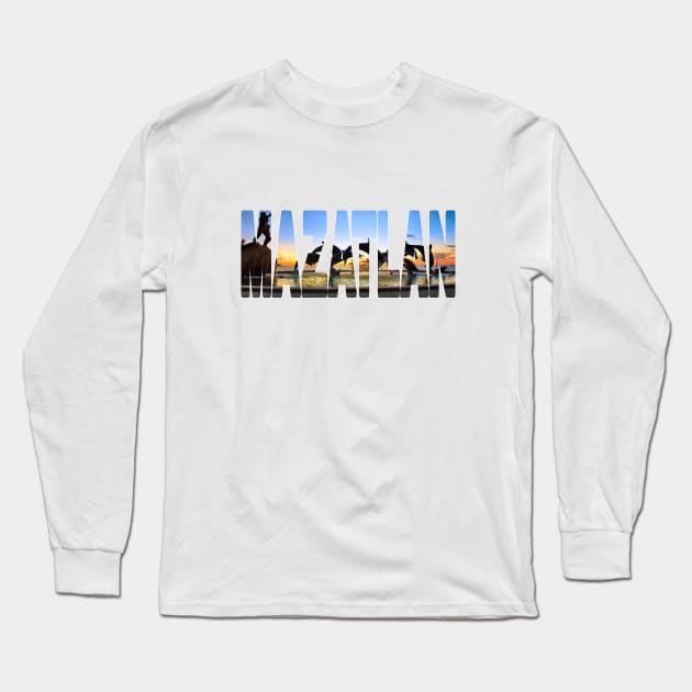 MAZATLAN - Mexico Beachfront Dolphins Sculpture Long Sleeve T-Shirt by TouristMerch